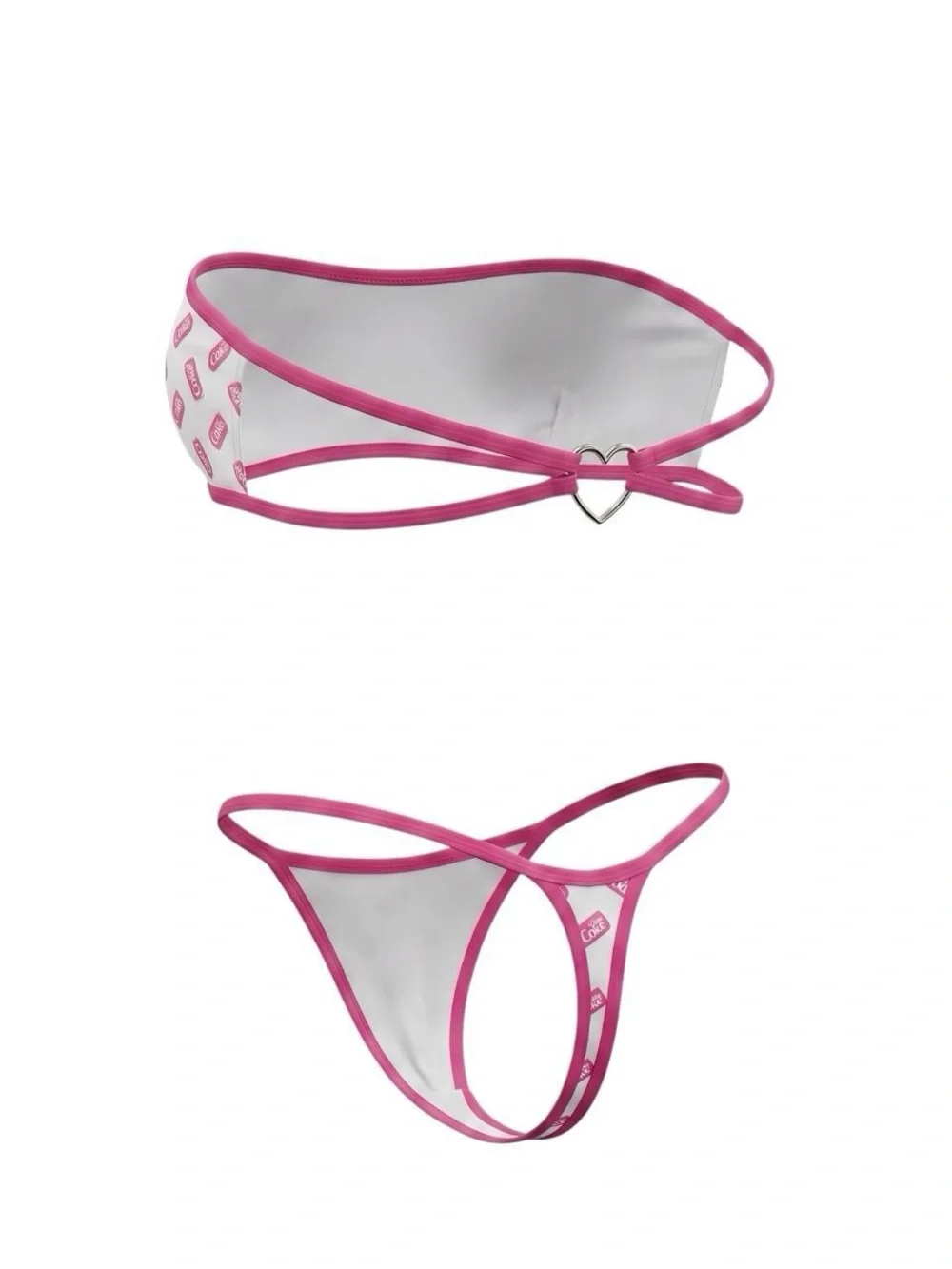 GrlFriday Shop EXCLUSIVE Diet Coke Strappy Thong Bikini - Size M